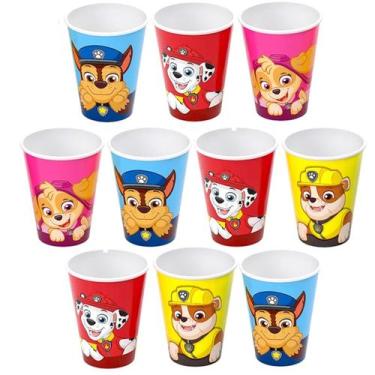 Imagem de 10 Copos 320ml Patrulha Canina para Base de Ovo de Páscoa Caseiro Lemb