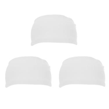 Imagem de PATIKIL Bandanas esportivas masculinas 17,78 cm x 10,16 cm, 3 faixas de suor para corrida, absorção de suor, para mulheres, treino, basquete, ioga, academia, branca