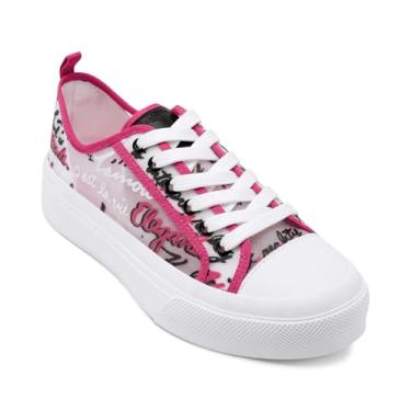 Imagem de Karl Lagerfeld Gilianne C'est La Vie Tênis feminino com cadarço, Multi/branco, 36