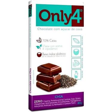 Imagem de Chocolate Only4 com Chia Genevy 80g