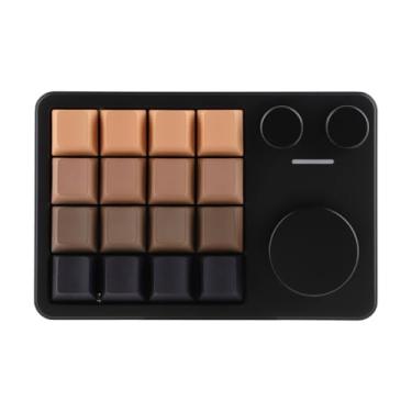 Imagem de KiiBoom Teclado macro programável Cybrix 16 VIA - 16 teclas + 3 botões, teclado numérico com fio tipo C, PCB de troca a quente, luz de fundo RGB, teclado numérico leve e portátil para Windows e Mac