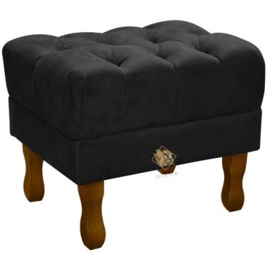 Imagem de Puff Retrô Capitonê Reforçado Louis Xv Banqueta para sala quarto close
