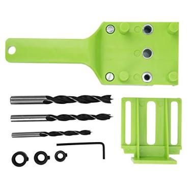 Imagem de MUNEFE Localizador de furos para carpintaria, ferramentas de gabarito de bolso autocentrantes portáteis, ferramentas de guia de cavilha de perfuração para marcação de perfuração (MUNEFETTbFWEVz-14)