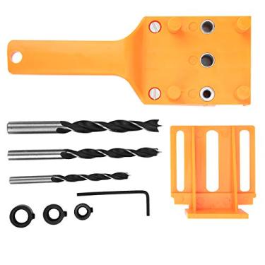 Imagem de MUNEFE Localizador de furos para carpintaria, ferramentas de gabarito de bolso autocentrantes portáteis, ferramentas de guia de cavilha de perfuração para marcação de perfuração (MUNEFETTbFWEVz-15)