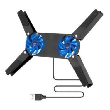 Imagem de Suporte Base Notebook Com Cooler De Ventilação 2 Ventilador Dissipador De Calor(Suporte com Ventilador)