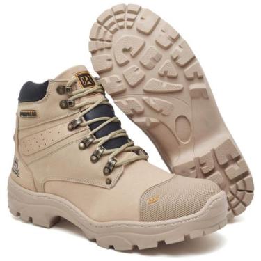 Imagem de Bota Coturno Em Couro Masculino Confortavel Cano Medio - Pe Forte, Bra