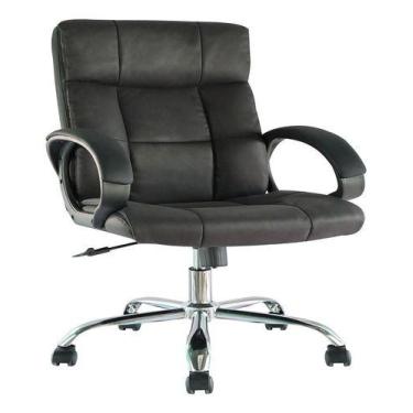 Imagem de Cadeira Escritorio Veludo Black Ergonomic Soft Ate 120kg - BRAZIL HOME