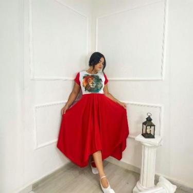 Imagem de Vestido de Dança Coreografia Leão Moda Evangélica - MISS FLOWER, Verme