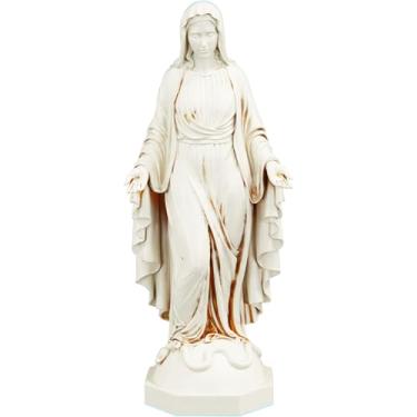 Imagem de Estátua Religiosa Imagem Nossa Senhora - Santa Maria Mãe de Jesus (Cor Mármore Dourado)