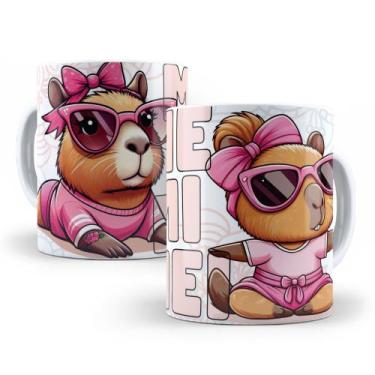Imagem de Caneca de Cerâmica Personalizada 325ml Capivara Me Mimei - Mecolour