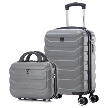 Imagem de Kit Mala Bordo Com Frasqueira Bagagem de Mão ABS Rígido - Geral, P015 