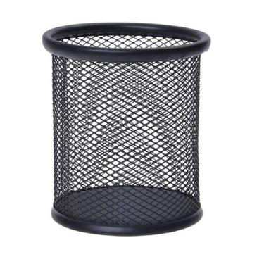 Imagem de Porta Caneta Lápis Redondo Aramado Preto 9X10 Cm By Office