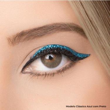 Imagem de Delineador Adesivo 1 Par Azul com preto Modelo Clássico - BIJOUX DE PE