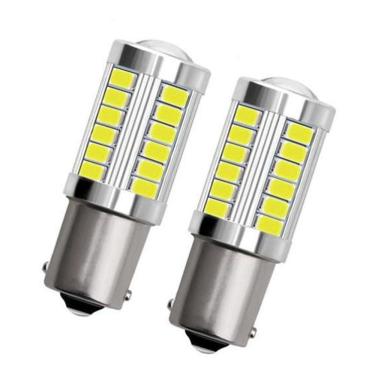 Imagem de Lâmpada de Led Lanterna Freio 33 Leds 1 Polo Branco 12V