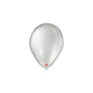 Imagem de Balão São Roque N7 C/50 Cintilante Festa Decoraçao - sao roque, Prata
