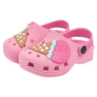 Imagem de Babuche Chinelo Infantil Menina Sorvete Macio e Anatômico - Dulupe Cal