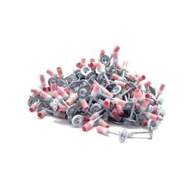 Imagem de Prego Finca Pino Para Pistola de Fixação 27mm com Arruela Kit 100 Pregos Concreto Madeira Alvenaria