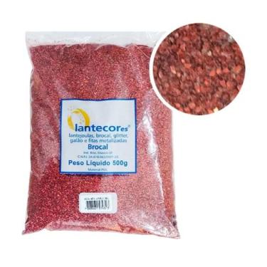 Imagem de Glitter Pvc Tinta de Parede Pó Brilho Vermelho 500gr - Lantecor