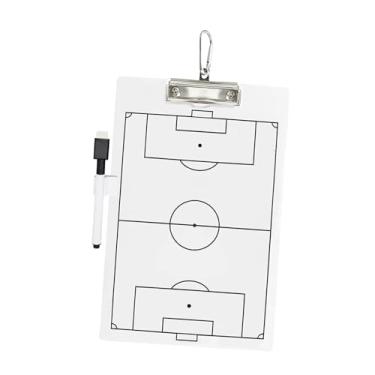 Imagem de oshhni Placa de treinamento de futebol placa de treinamento de futebol árbitros engrenagem com caneta marcador placa de estratégia dupla face prancheta de