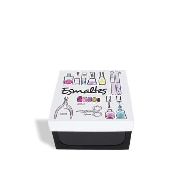 Imagem de Caixa Organizadora Esmalte Manicure Pedicure Alicate Cortador Unha Aço