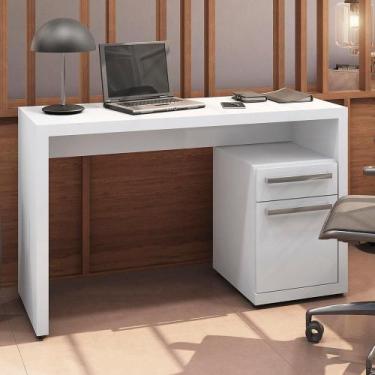 Imagem de Mesa de Escritório 1.20M Branco 1 gaveta 1 porta S970 - Kappesberg, Br