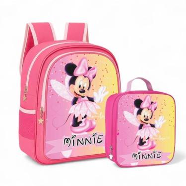 Imagem de Mochila Infantil Bolsa Escolar Feminina + Lancheira Térmica Menina - P
