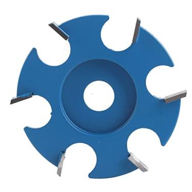 Imagem de 6 dentes Fresadora madeira Carving Disc Carving Carpintaria Angle Grinder Slotting Tool para Softwoods Hardwoods Wood Carvings Root Carvings Bandejas de chá polido Mesas de café