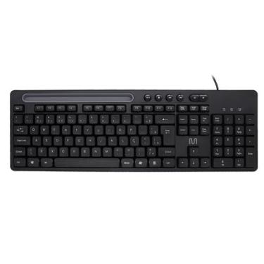 Imagem de Teclado Com Fio Conexão USB Teclas Multimídia Slot p/ Tablet até 10" Preto Multi (Multilaser) - TC262 TC262