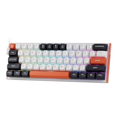 Imagem de Redragon Teclado para jogos K683 Rapid Trigger HE, teclado mecânico com 60% de 61 teclas com acionamento hiperrápido, interruptor magnético dedicado, ponto de atuação ajustável, taxa de polling de 8K