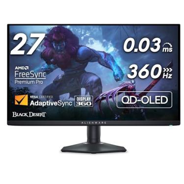 Imagem de Alienware Monitor de jogos AW2725DF OLED - Tela Quantom-Dot WQHD (2560 x 1440) 360Hz 0,03 Ms, AMD FreeSync Premium Pro, HDMI/DP/USB 3.2 Gen1, ajuste de altura/inclinação/rotação/pivô - Preto