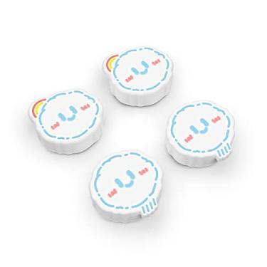 Imagem de PlayVital Tampas de joystick para Nintendo Switch, alças de polegar para Switch Lite, capa analógica para Joycon OLED - Nuvens arco-íris e nuvens chuvosas