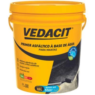 Imagem de Primer Asfáltico à Base de Água para Mantas 18 Litros - 112423 - VEDAC