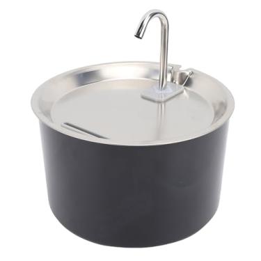 Imagem de Fonte de água de Aço Inoxidável, 7,87x4.72in 2.5l Capacidade Fontes de Animais de Estimação Dispensador Automático de Gato Tigelas de Gateador de Gato, Garrafa de Torneira de cã