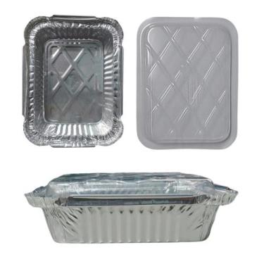 Imagem de KIT Embalagem Marmitex 500ml Com Tampa PET 200UN - Bompack