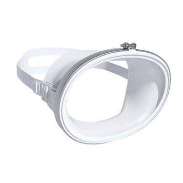 Imagem de Colaxi Óculos de mergulho máscara de natação antiembaçante portátil grande angular óculos subaquáticos formato oval, Estrutura de aço Branca