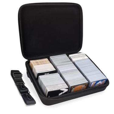 Imagem de Mumlicha Estojo Para Jogos De Cartas Com Capacidade Mais 2.200 Cartas, Caixa Armazenamento Trocas, Compatível Pokémon, Esportes E Beisebol, Viagem Transporte Fit Against Humanity (Preto)