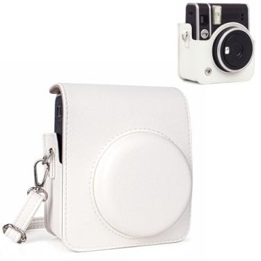Imagem de HIYQIN Capa Protetora Mini 40 Compatível Com Câmera Instantânea Fujifilm Instax, Para Bolsa Alça Ajustável - Branco Elegante