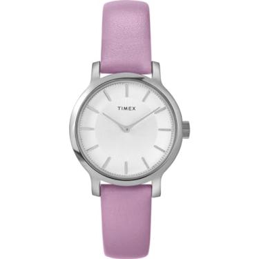 Imagem de Timex Relógio feminino Transcend de 31 mm, Roxo/prateado/prateado, Moderno