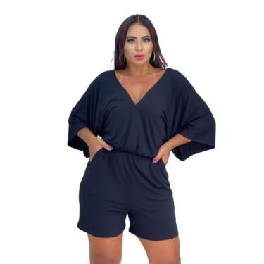 Imagem de Macaquinho Curto Decote Macacão Short Tendência Moda - Wild, Verde cla
