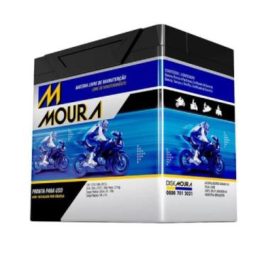 Imagem de Bateria MOURA Moto 6Ah - MA6-D Selada AGM Fazer Yamaha