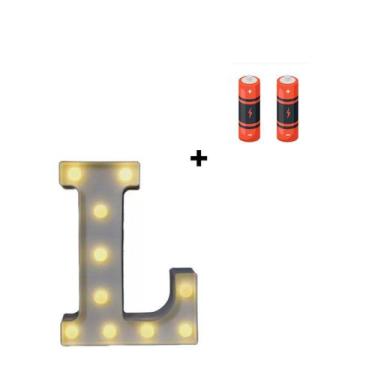 Imagem de Letra Luminária Led 3d Festa Decoração + Pilha Grátis - Partiufesta, L