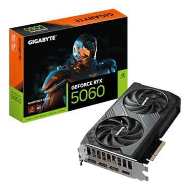 Imagem de Gigabyte Placa gráfica GeForce RTX 5060 WINDFORCE OC 8G - 8GB GDDR7, 128bit, PCI-E 5.0, 2512 MHz Core Clock, 3 x DisplayPort, 1 x HDMI, GV-N5060WF2OC-8GD
