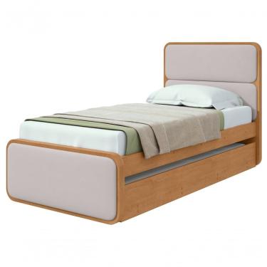 Imagem de Cama Bibox Solteiro Loop Amendoa Clean Off White