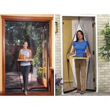 Imagem de Cortina Tela Anti Insetos Mosquito Magic Mesh Fecha Com Imã