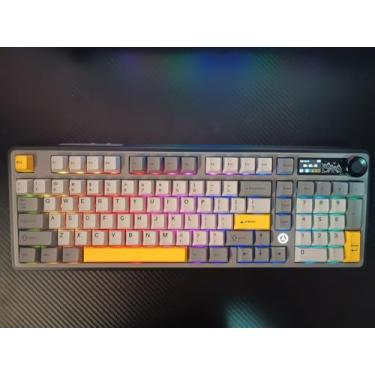 Imagem de Teclado Mecânico Ajaz AK980, Layout 98% Compacto, Switch Merrard Hot-Swap, RGB, Bluetooth 5.1/2.4G/USB-C, Keycaps PBT, 4000mAh