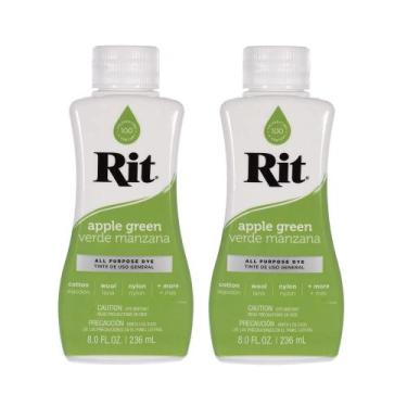 Imagem de Corante líquido Rit Dye multiuso, 240 ml, verde maçã, pacote com 2 - C