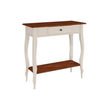 Imagem de Aparador de Madeira com 1 Gaveta e Prateleira 80 cm Luís XV - 1010P - 