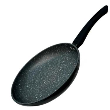 Imagem de Frigideira Ceramica Antiaderente Fogão Cooktop Indução Gás Elétrico Grande(Granito Escura)