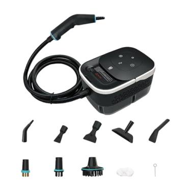 Imagem de Ioensy Limpador a vapor de alta temperatura para uso doméstico, adaptador de tomada UE, máquina de limpeza multifuncional para exaustor, sofá, ar, Preto
