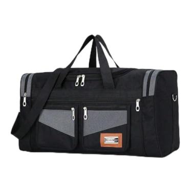 Imagem de TOKSHOP Bolsa Mala Viagem de Mão Ombro Transversal Ajustável Grande 60 Litros (Preto)